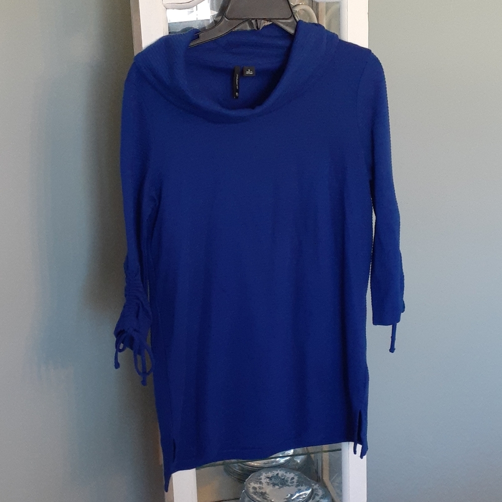 New Direction Blue Cowl Neck Tunic
